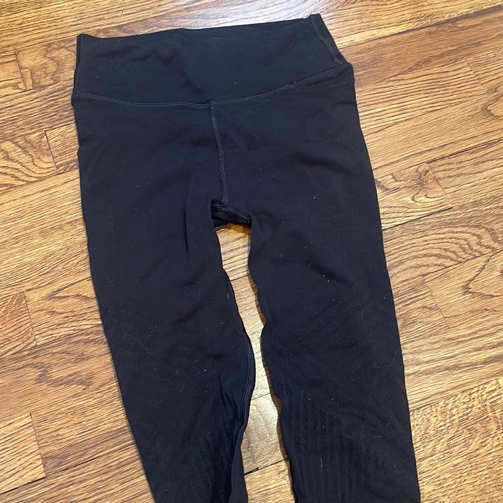 Black Lululemon mesh leggings. Size 2